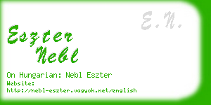 eszter nebl business card